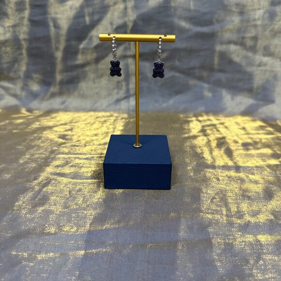 APM Monaco Baby BabaYummy Bear Blue Earrings - Picture 1 of 5